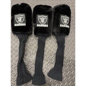 Raiders Las Vegas Oakland NFL Golf Club Head Cover Set 1,3, & X Embroidered Logo